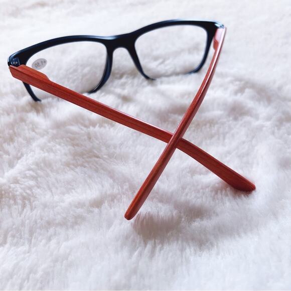 Owen Blue with Orange Wood Reader Glasses - Picture 9 of 11